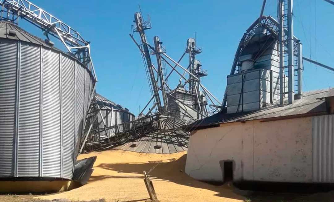 Silo de grãos desaba e deixa prejuízo a produtores no interior do Acre