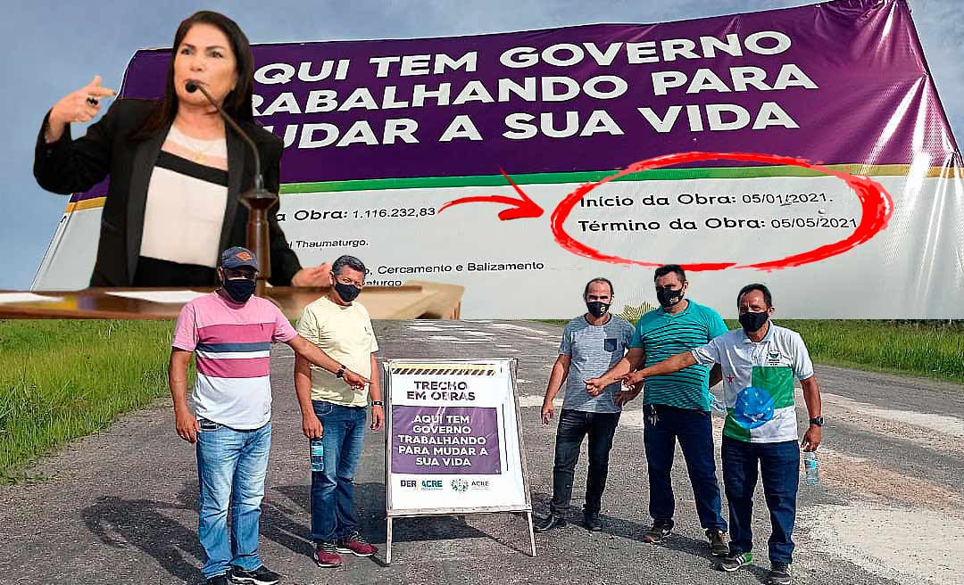 Antonia Sales denuncia abandono de obras do aeródromo de Marechal Thaumaturgo que deveriam ser entregues dia 5