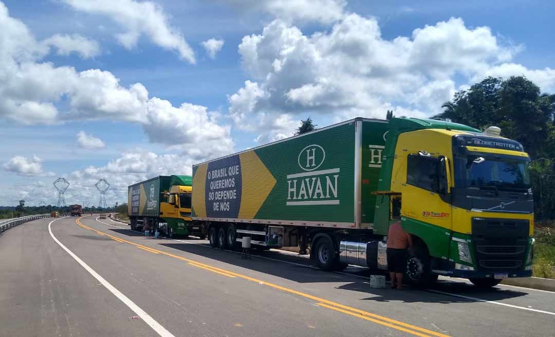 Carretas da Havan serão os primeiros veículos a atravessarem a ponte do Madeira após inauguração