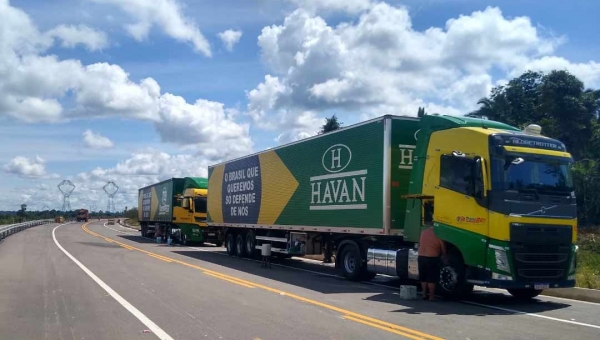 Carretas da Havan serão os primeiros veículos a atravessarem a ponte do Madeira após inauguração