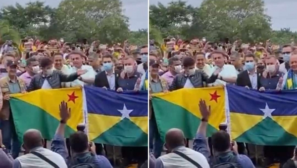 Bolsonaro repreende Gladson durante inauguração da ponte do Madeira e vídeo viraliza na internet