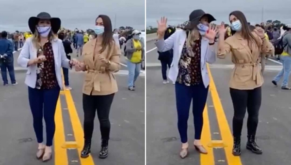 Com pagode de Arlindo Cruz, primeira-dama do Acre comemora inauguração da ponte do Madeira