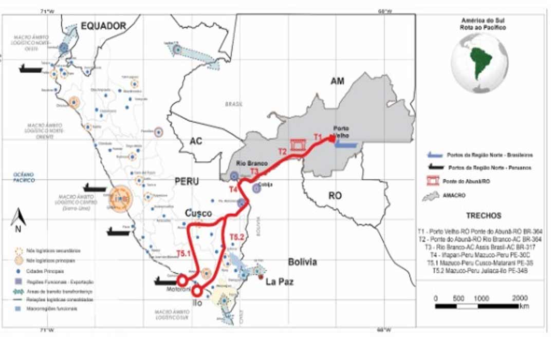Pesquisadores dizem que acesso aos portos do Peru pelo Acre vai beneficiar produtores de grãos