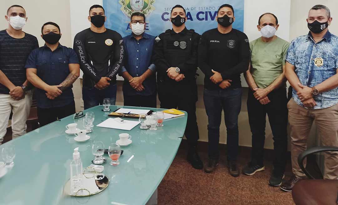 Sindapen e Asspen se reúnem com Moisés Diniz e Flávio Pereira e discutem pautas dos policiais penais