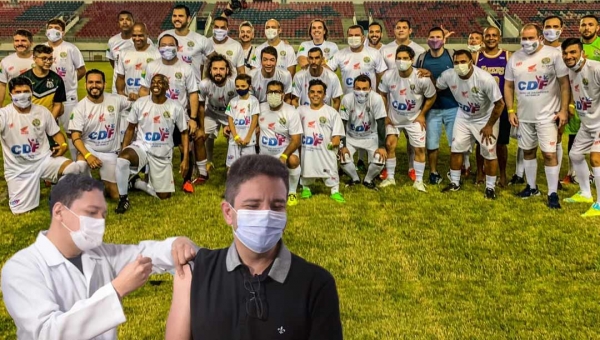 Gladson sente mal-estar após vacina anticovid e não participa de Jogo Solidário