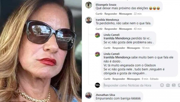 Internauta diz que Gladson "está perdidinho" e mãe do governador responde: "perdido está você"