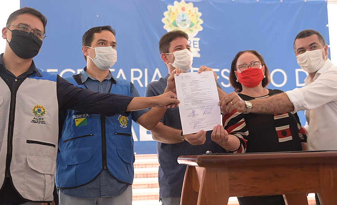 Governo assina ordem de serviço para pavimentação de bairros de Rio Branco