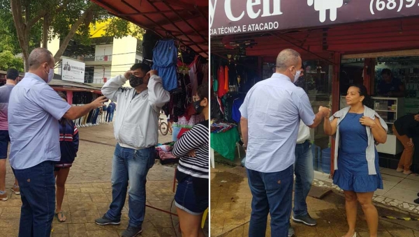 Neném Almeida cobra prefeitura para que resolva situação dos camelôs da Benjamin Constant e do Aquiri Shopping