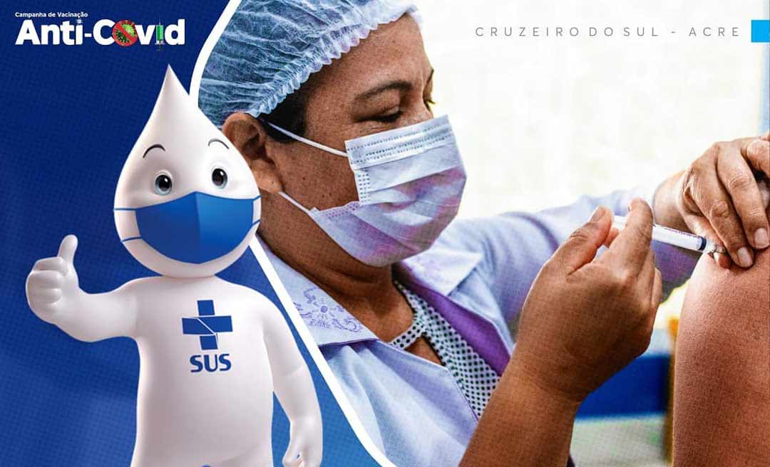 Município de Cruzeiro do Sul já vai vacinar pessoas entre 49 e 40 anos na segunda-feira