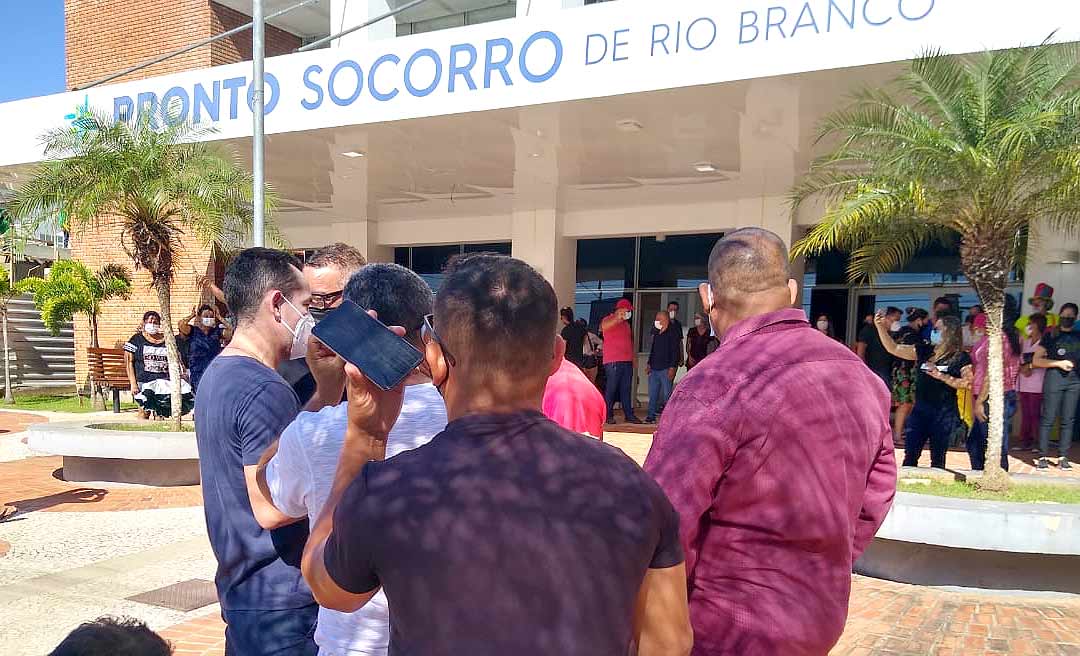 No segundo dia de greve, servidores da Saúde promovem ato no Pronto-socorro