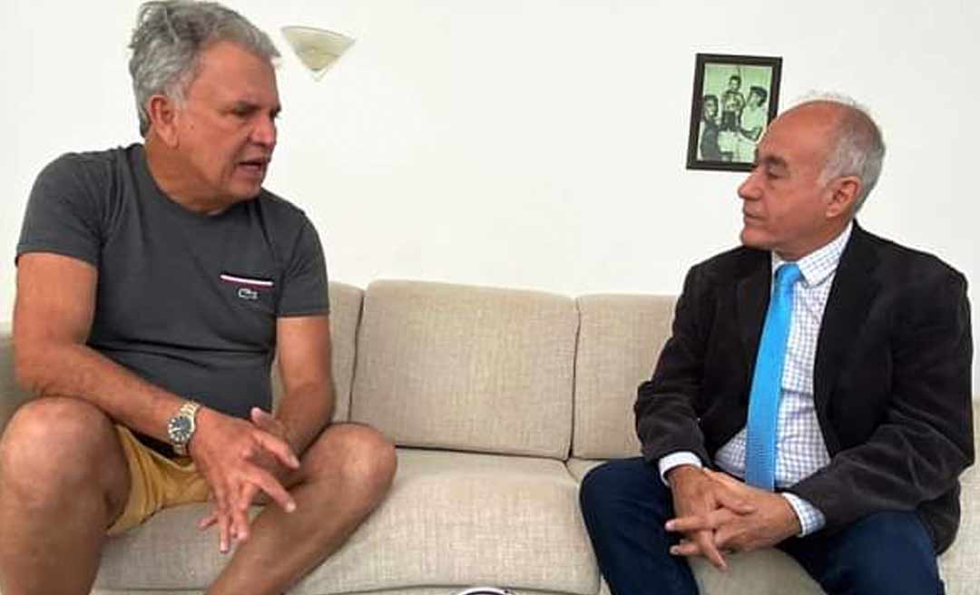 De olho em 22, Petecão recebe Bocalom em sua residência em Brasília; "Tratamos sobre emendas e também política, claro", diz prefeito