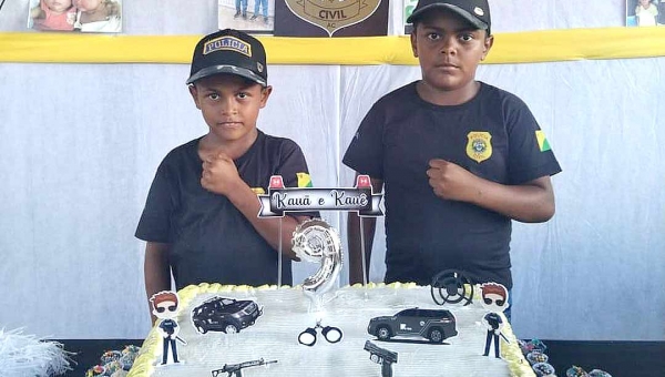 Crianças do interior do Acre realizam sonho e ganham aniversário surpresa da Polícia Civil