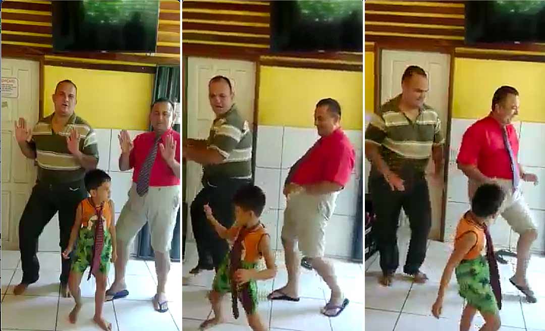 Arnaldo Barros solta o gingado e cai na “dança do carpinteiro” e impressiona internautas