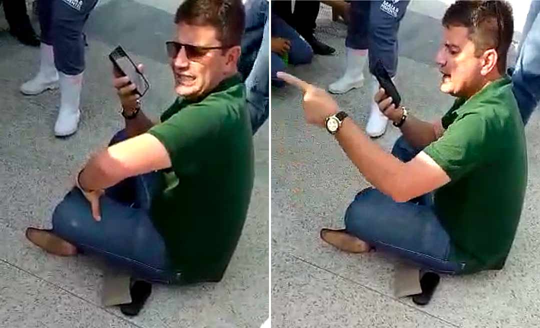 Gladson se irrita com atraso de pagamento de terceirizados e dá carão em diretor da Casa Civil: "Está sobrando só pro meu rabo!"