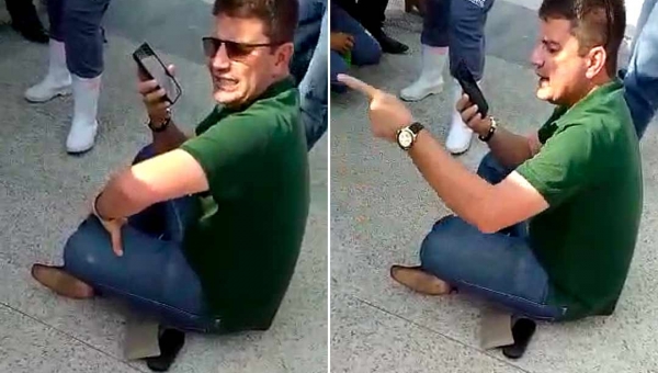 Gladson se irrita com atraso de pagamento de terceirizados e dá carão em diretor da Casa Civil: "Está sobrando só pro meu rabo!"