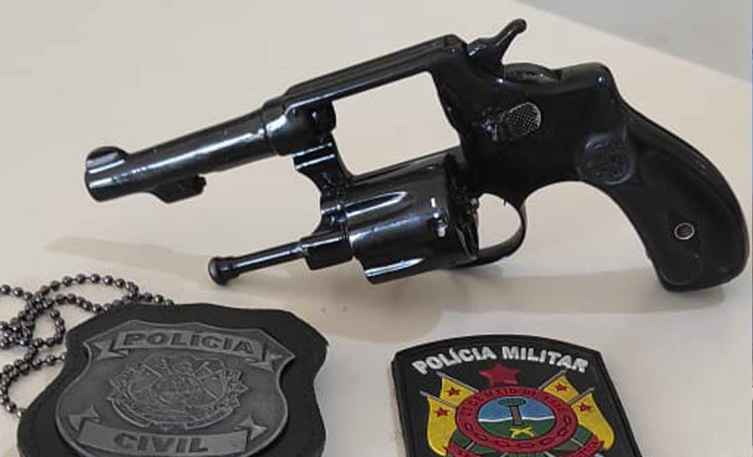 Polícias Civil e Militar predem indivíduo com arma de fogo em Feijó