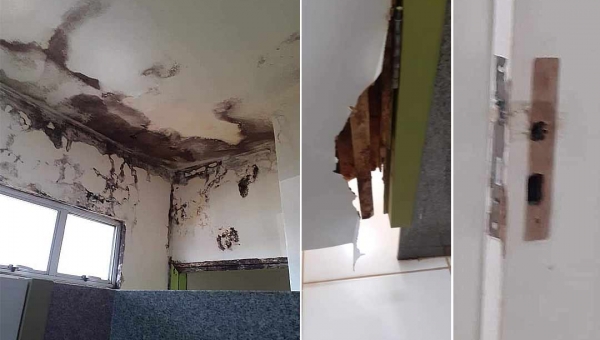 Internauta publica fotos de estrutura precária da Policlínica do Tucumã e marca Gladson, que responde: "Obrigado por avisar. Já mandei a equipe segunda-feira resolver"