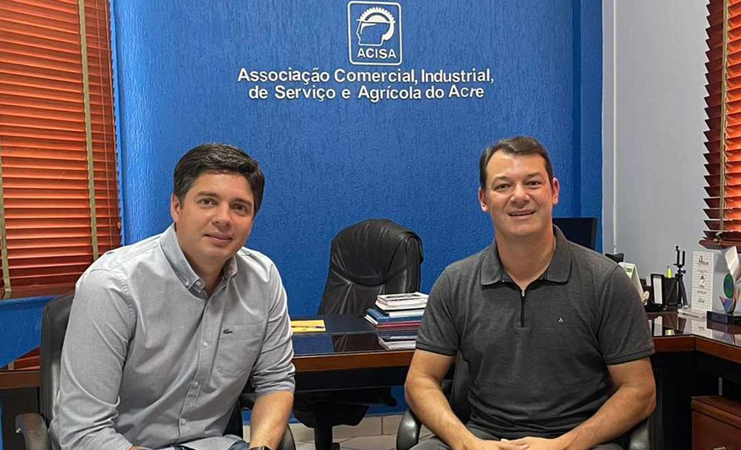 Duarte visita Acisa e discute alternativas para promover o empreendedorismo no Acre