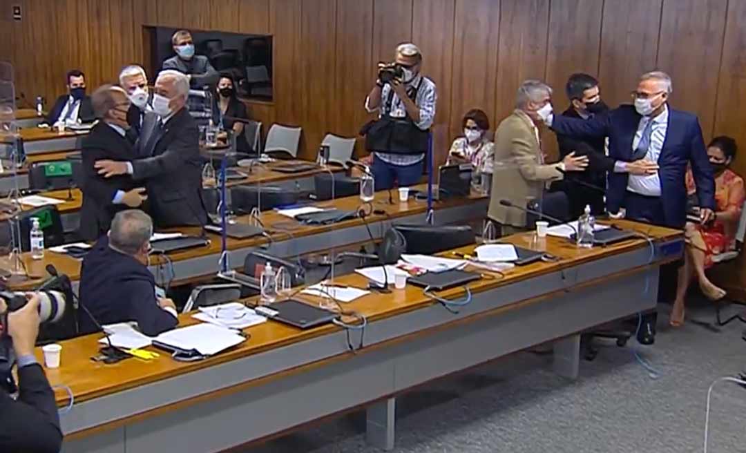 'Vagabundo', 'picareta': senadores trocam ofensas, e colegas da CPI intervêm para evitar confronto