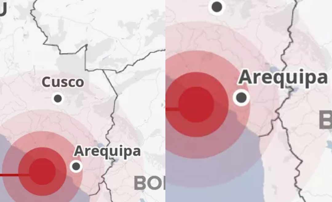 Terremoto no Peru é sentido em várias cidades do Acre neste sábado