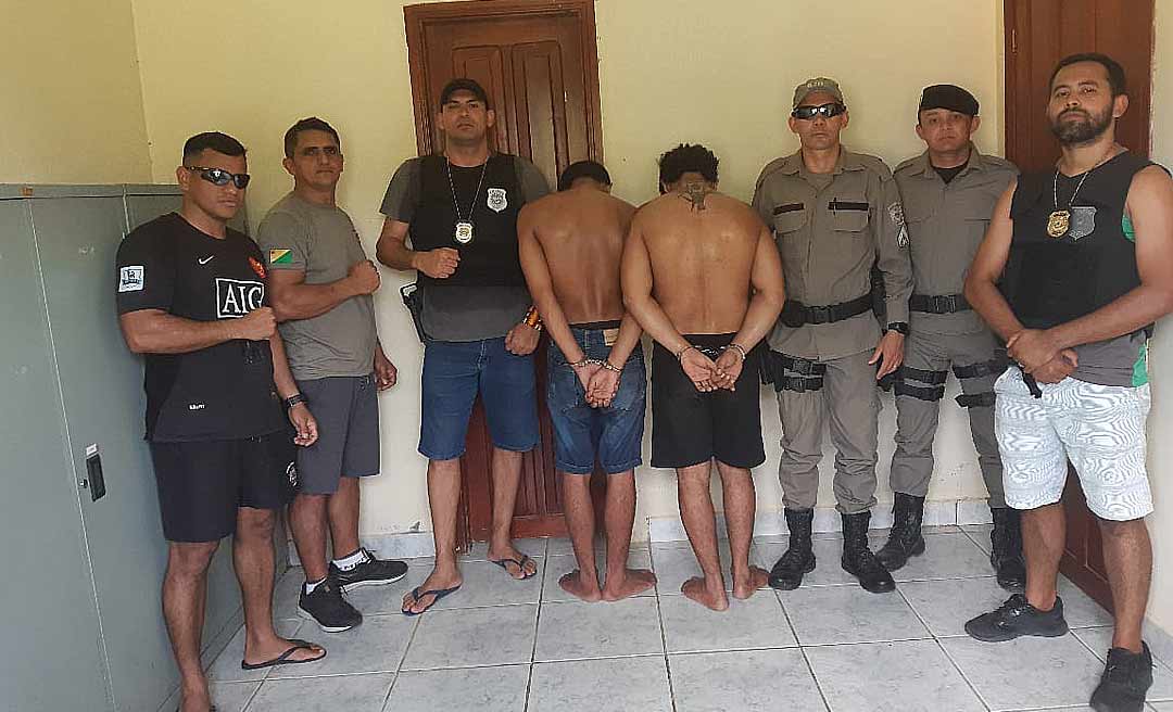 Ação conjunta das Policias Civil e Militar prende dois foragidos da justica em Jordão