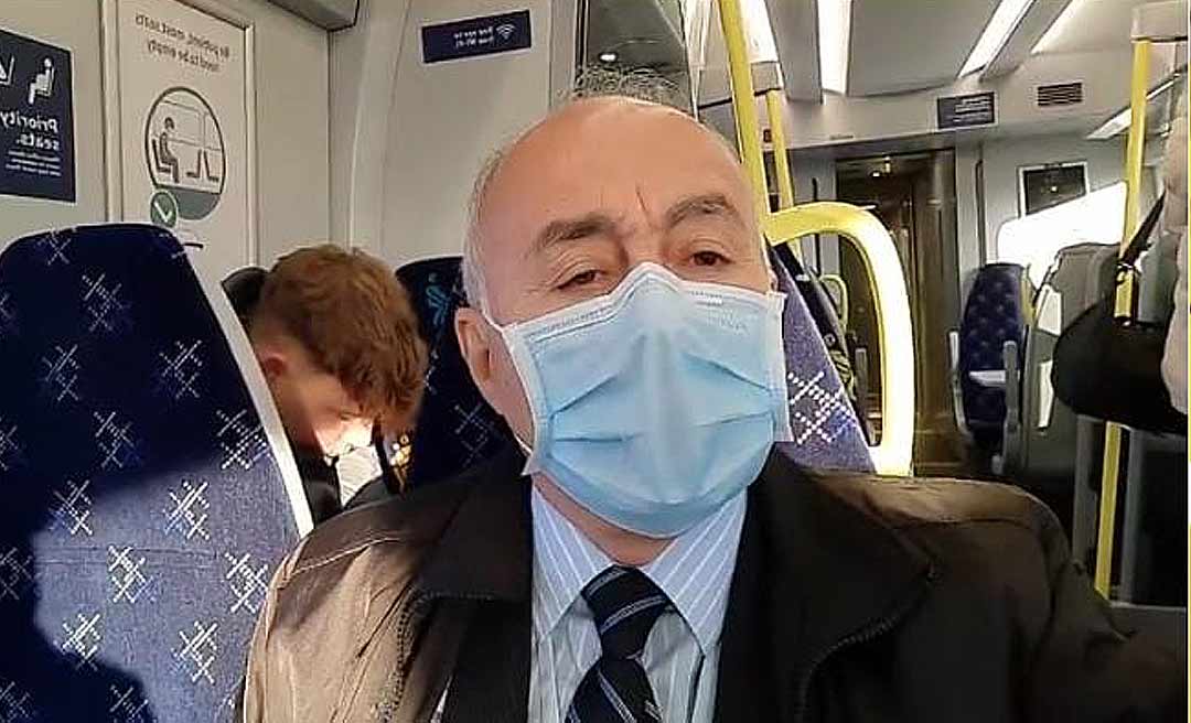 Bocalom grava vídeo dentro de trem na Escócia e diz que vai sugerir em palestra na COP26 "o ser humano em primeiro lugar"