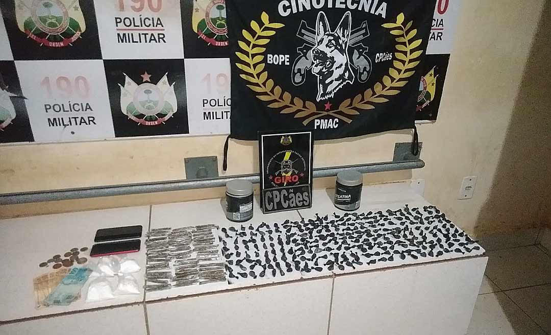 Casal é preso pelo GIRO com drogas no bairro Novo Calafate, em Rio Branco