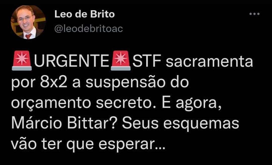 Léo de Brito ironiza Bittar após suspensão do orçamento e apadrinhado do senador reage: “O senhor é uma vergonha”