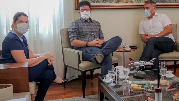 Degmar e Minoru são recebidos por Cameli no Palácio