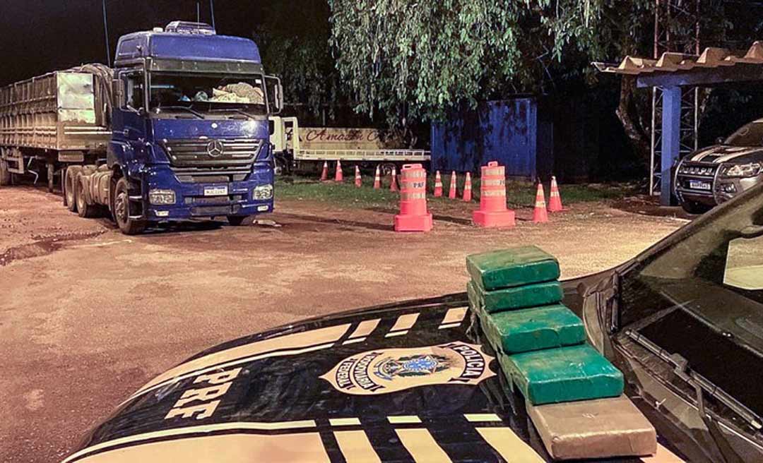 Carreta com carregamento de cocaína é apreendida em Rio Branco, em ação da PRF