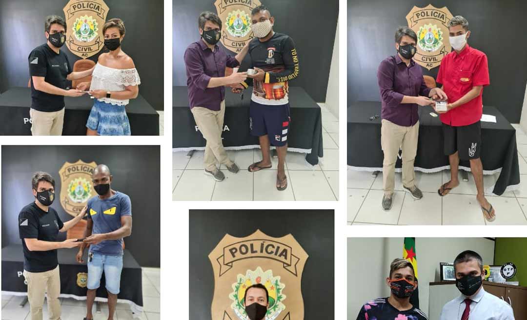 Em Rio Branco, Polícia Civil recupera e restitui vários aparelhos celulares a vítimas de roubo