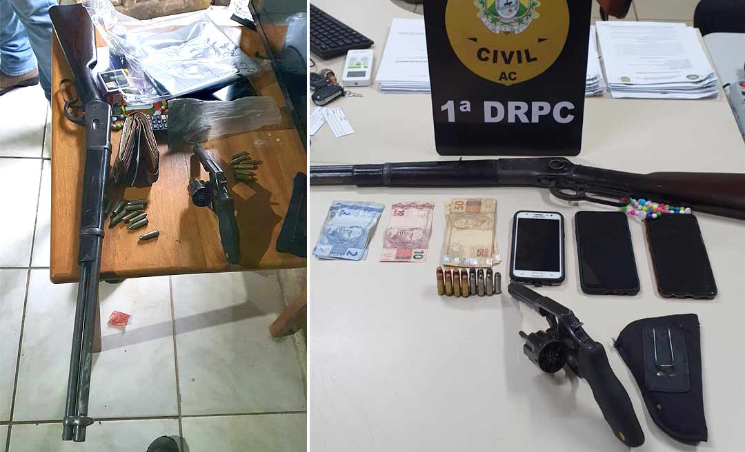 Polícia Civil cumpre mandados e apreende armas de fogo em residência na baixada da Sobral