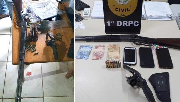 Polícia Civil cumpre mandados e apreende armas de fogo em residência na baixada da Sobral