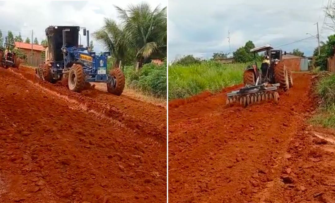 Prefeitura de Porto Acre inicia obras de pavimentação de loteamento no período chuvoso e revolta moradores