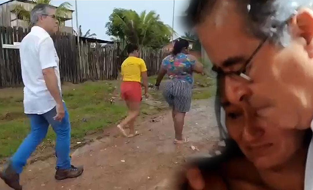 Jorge Viana grava vídeo caminhando na periferia e diz que as pessoas estão "no fogão a lenha"