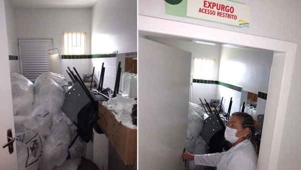 Na primeira fiscalização de 2022, CRM-AC constata lixo acumulado dentro de unidade de saúde de Rio Branco