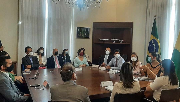 No Palácio, governadora em exercício e representantes de instituições alinham ações de combate à covid-19