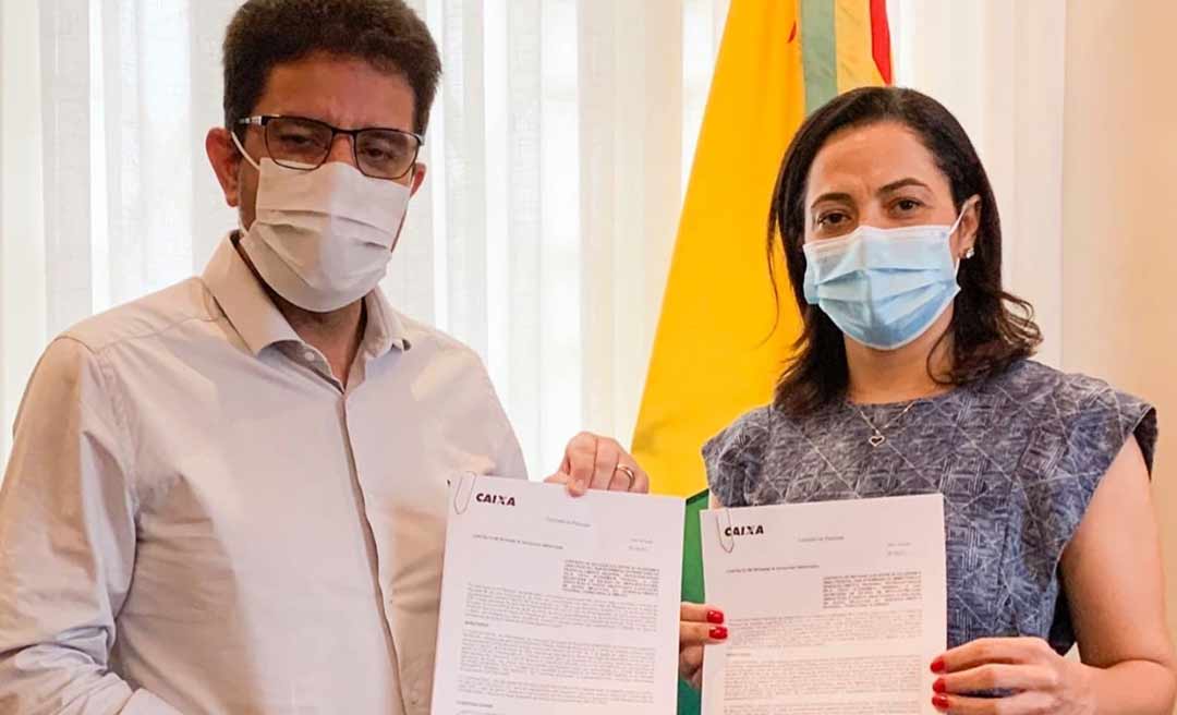 Em reunião com Gladson no Palácio, Mailza anuncia R$ 13 milhões em emendas para reforma de prédios públicos