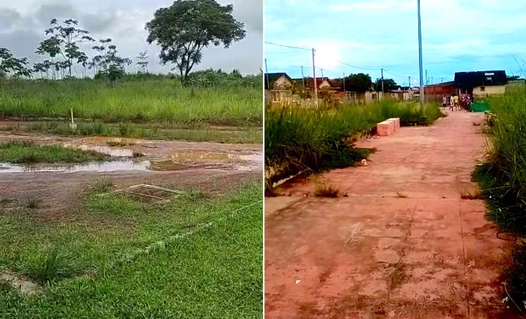 Vídeo: Moradores do Cidade do Povo convivem com ruas e praças cheias de mato e falta de iluminação