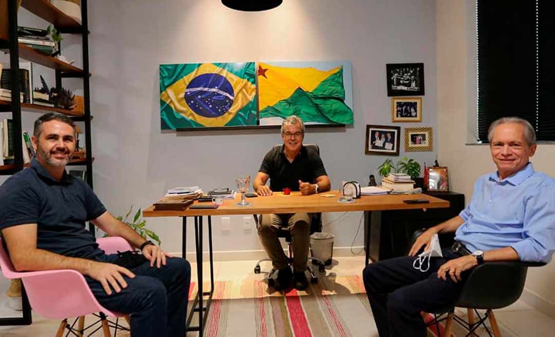 De olho nas eleições, Jorge Viana se reúne com Marcus Alexandre e Angelim