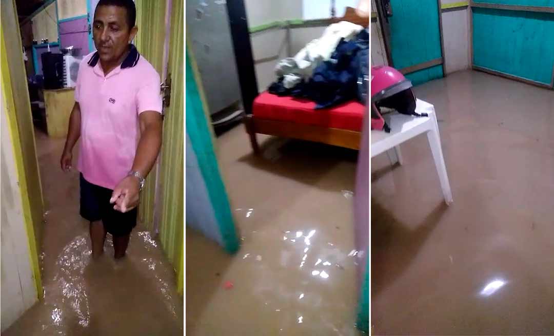 Cerca de 300 casas são inundadas no Jordão após chuvas intensas