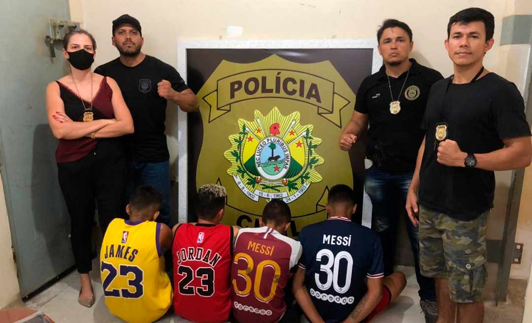 Policia Civil prende três e apreende menor por trafico de drogas em Tarauacá