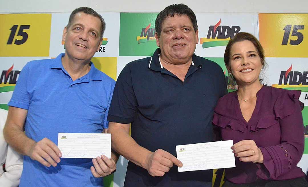 Gladson, o inimigo número 1: Ato de filiação dos irmãos Rocha ao MDB é marcado por discursos contra o governo Cameli