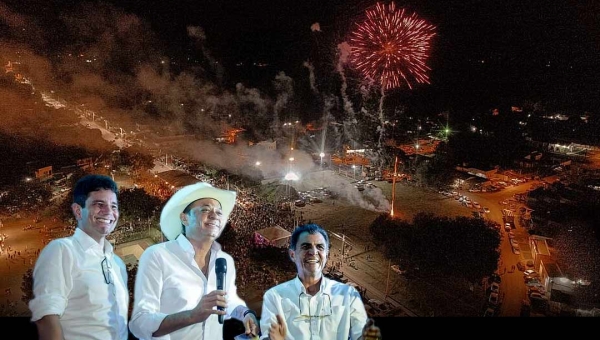 Em festa com a presença de Gladson, Perpétua, Alan e do forrozeiro Frank Aguiar, Porto Acre comemora 30 anos de aniversário