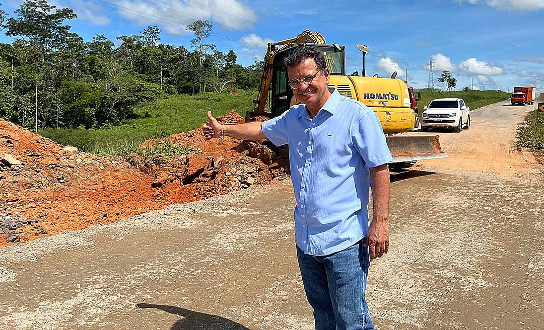 Recuperação da BR-364 começa a todo vapor e deputado Gonzaga comemora primeiros resultados