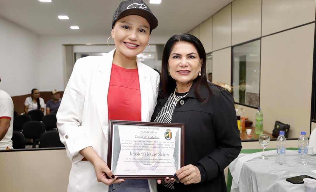 Jéssica Sales é homenageada pela Câmara de Mâncio Lima com o Título de Cidadã Manciolimense