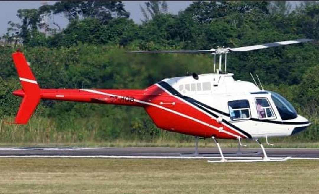 Helicóptero a serviço da Funai cai em Cruzeiro do Sul; piloto e mecânico que estavam na aeronave estão vivos
