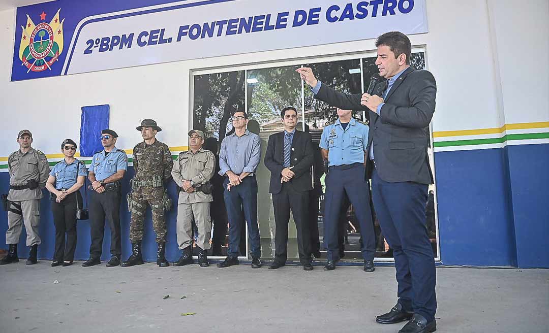 Governador Gladson Cameli entrega revitalização do 2º Batalhão da PM na capital