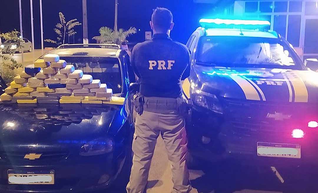 PRF apreende mais de 40 kg de cocaína em compartimento secreto de Corsa na BR-364