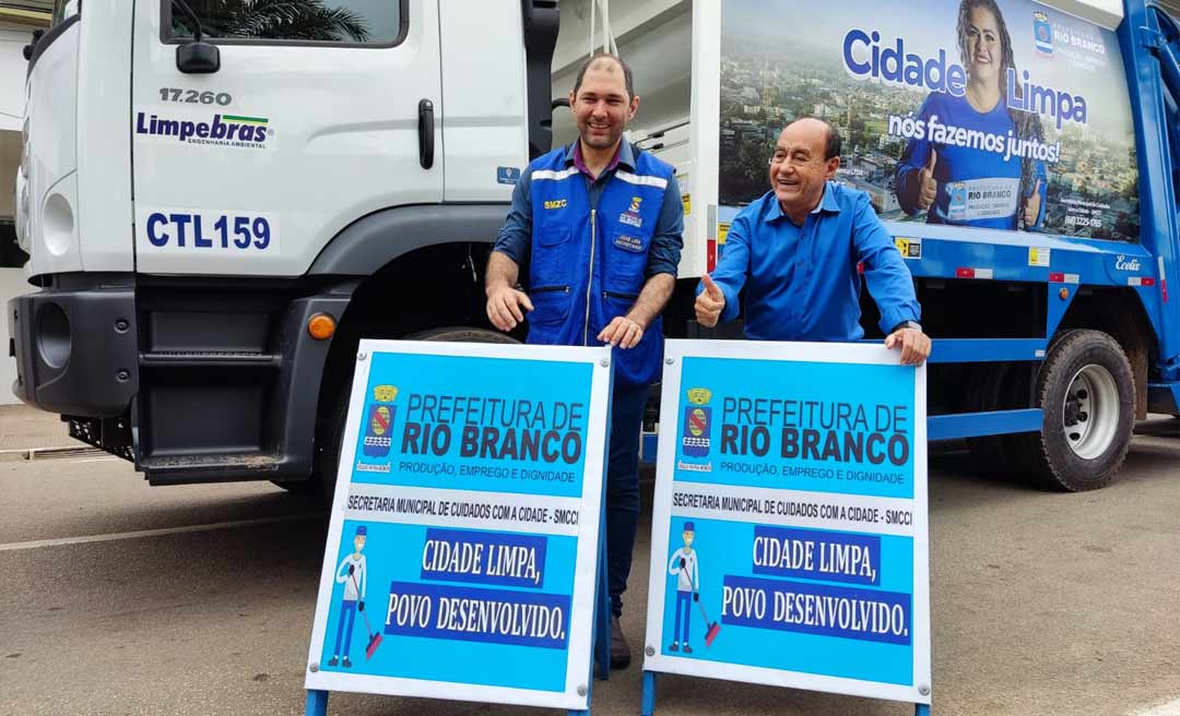 Prefeito Tião Bocalom entrega novos caminhões coletores de lixo doméstico